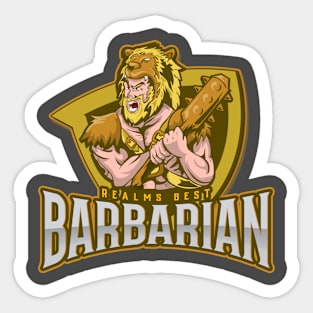 Realms Best Barbarian Sticker